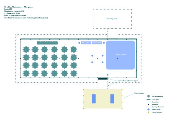 Queensberry Layouts 12x36m Marquee